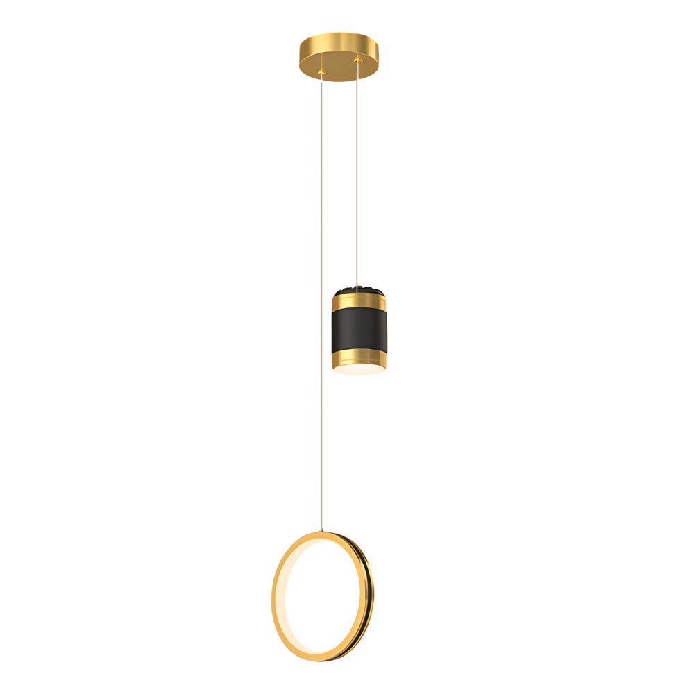 Creative Starry Projection Ring LED Pendant Light - 3 Step Dimming Features, Modern Design, Unique Home Decor