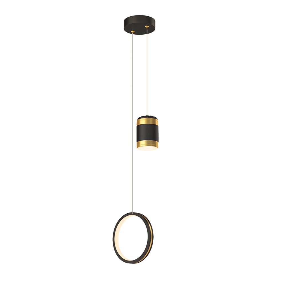 Creative Starry Projection Ring LED Pendant Light - 3 Step Dimming Features, Modern Design, Unique Home Decor
