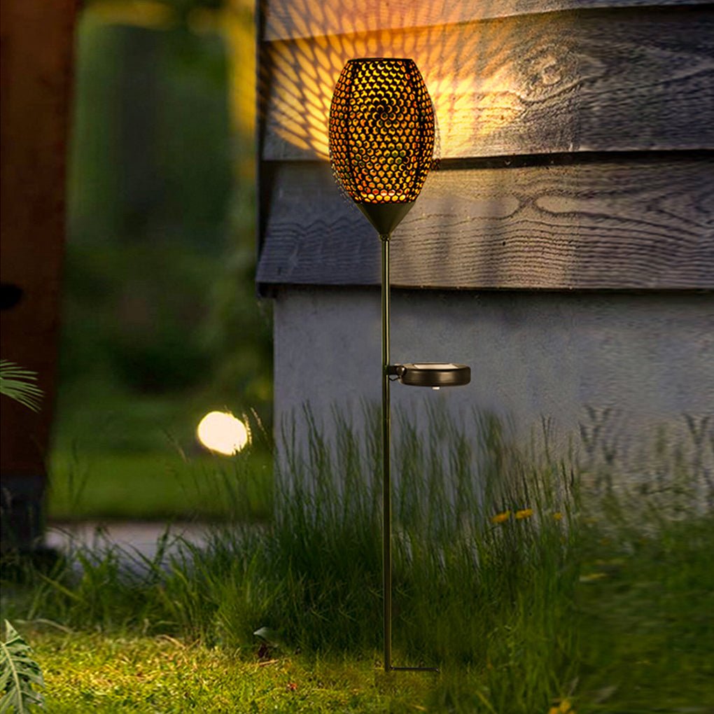 Vintage Red Wine Glass Solar LED Garden Lights - Enchanting Outdoor Ambiance
