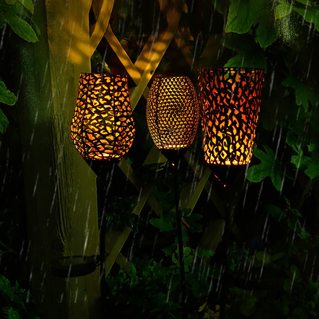 Vintage Red Wine Glass Solar LED Garden Lights - Enchanting Outdoor Ambiance