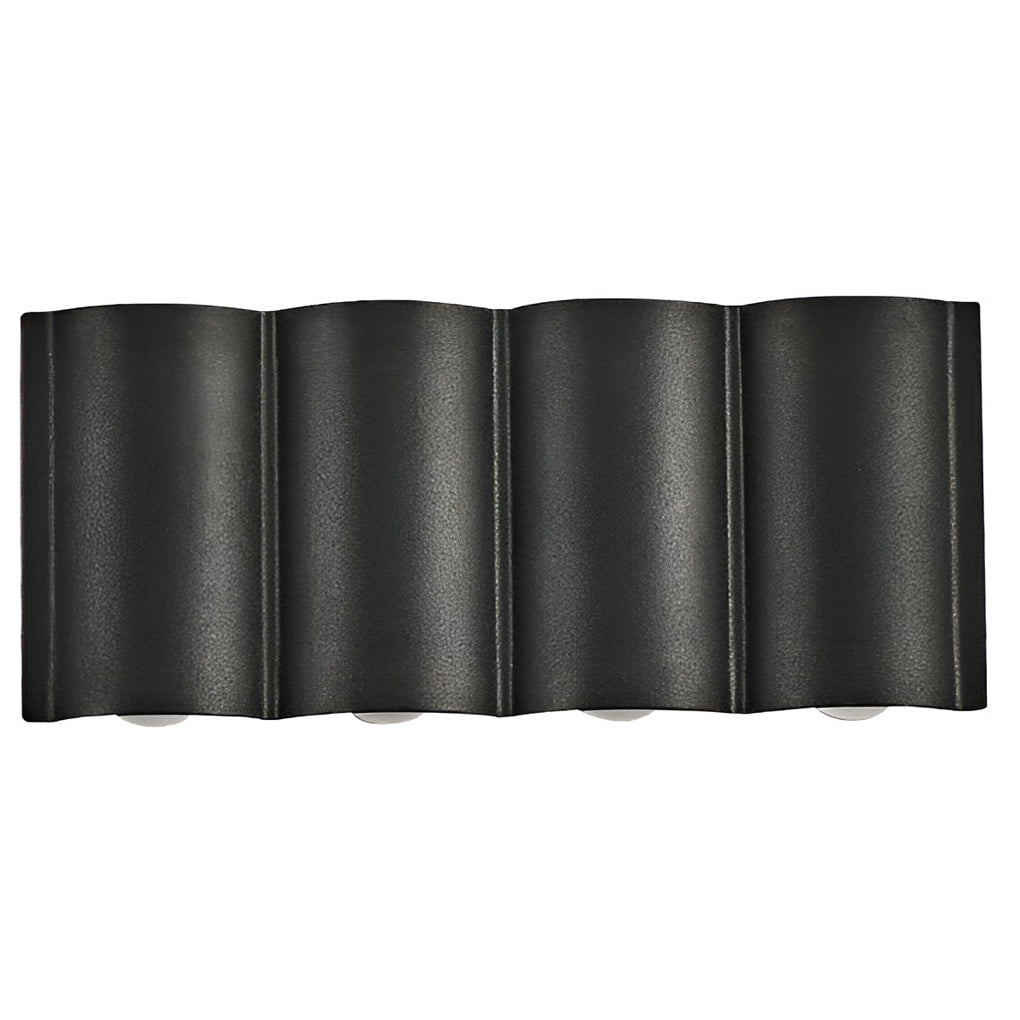 Outdoor Wall Light Black LED Up & Down Waterproof Garden Fixture
