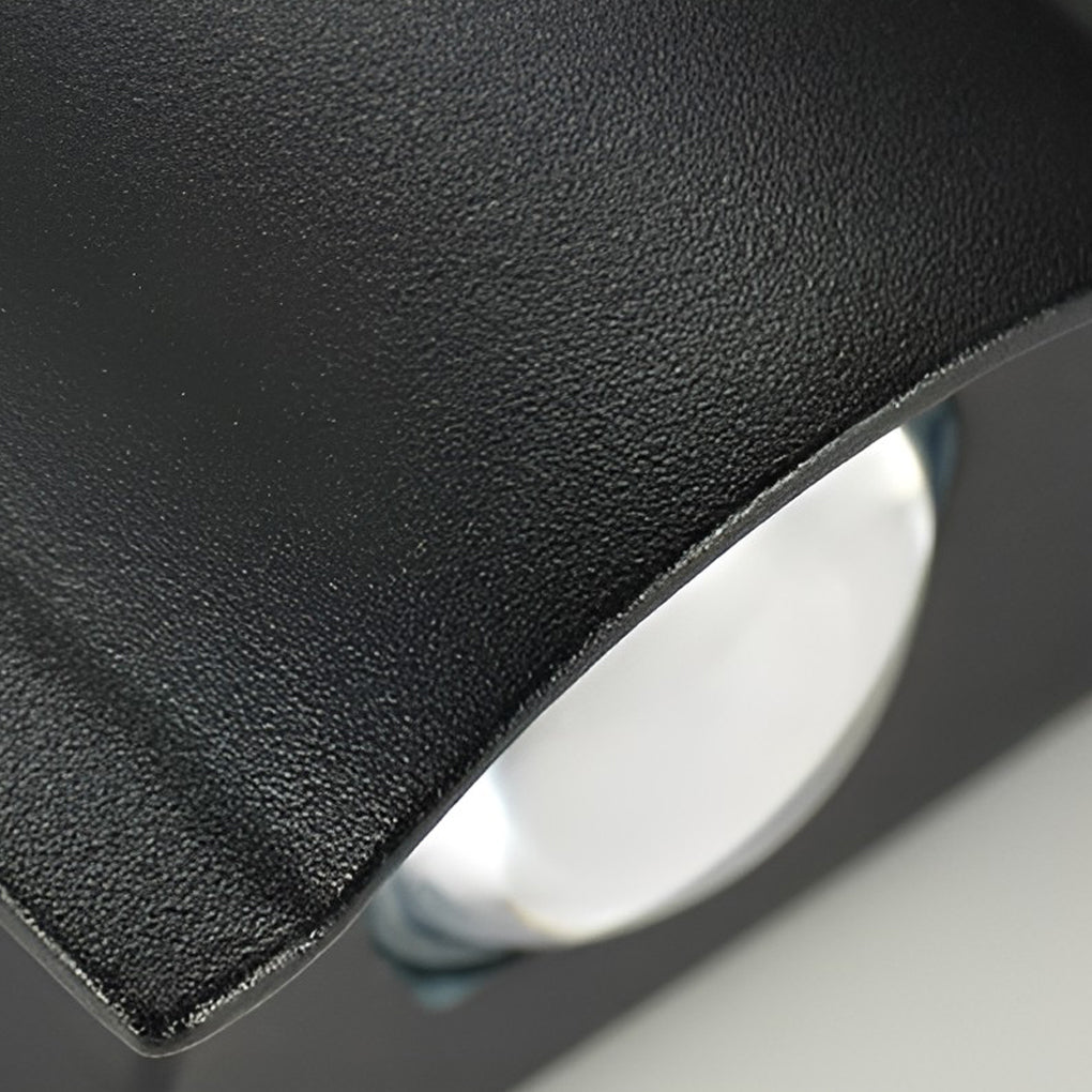 Outdoor Wall Light Black LED Up & Down Waterproof Garden Fixture