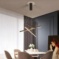 Criss Linear LED Black Chandelier Modern Ceiling Light