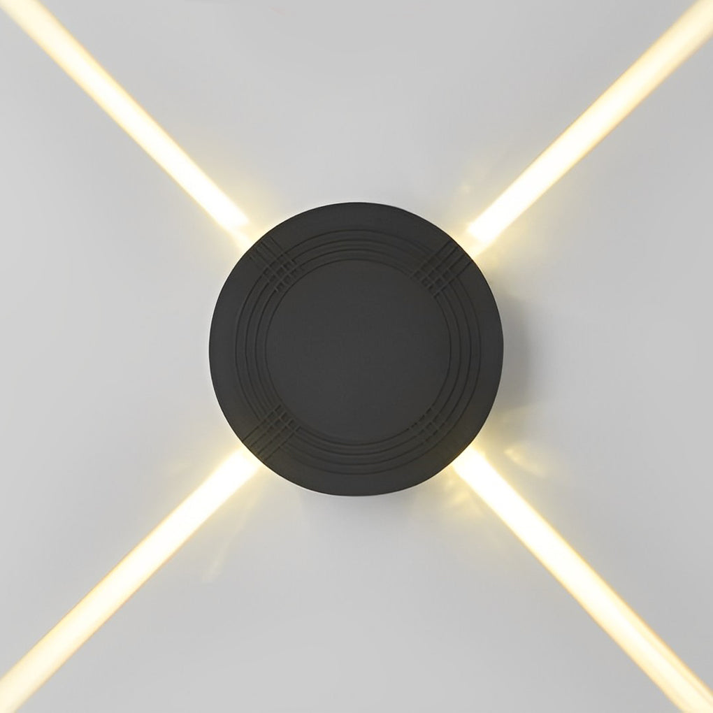 Cross Light Beams Wall Sconce - Minimalist Outdoor Lighting Fixture