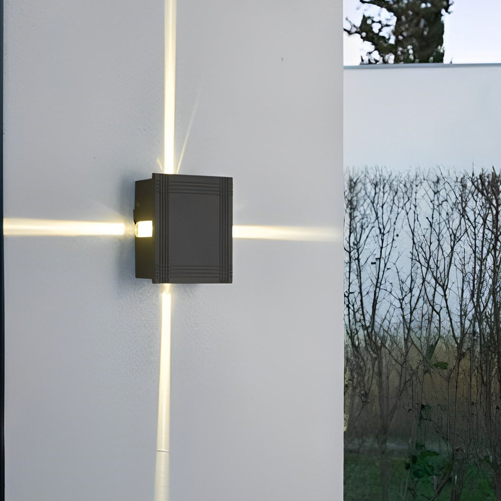 Cross Light Beams Wall Sconce - Minimalist Outdoor Lighting Fixture