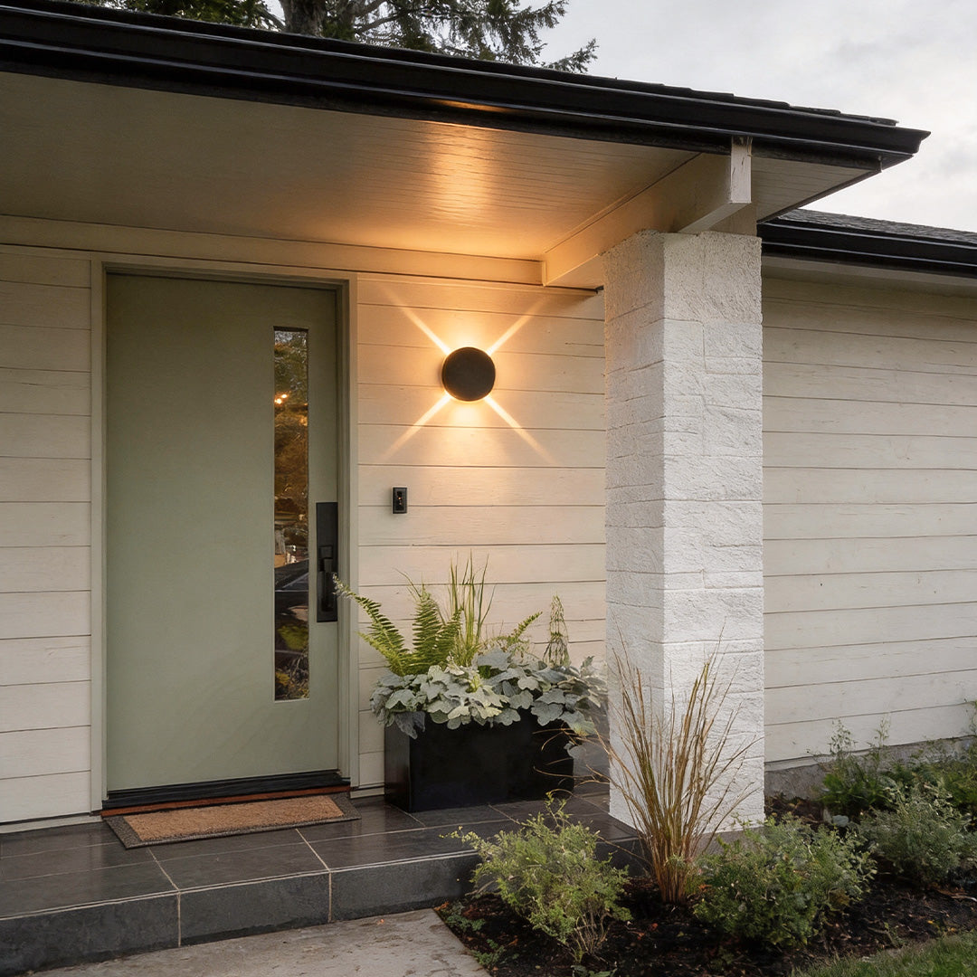 Cross Light Beams Wall Sconce - Minimalist Outdoor Lighting Fixture