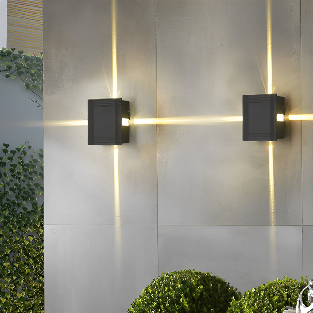 Cross Light Beams Wall Sconce - Minimalist Outdoor Lighting Fixture