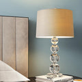 Crystal Ball Table Lamp - Modern Fabric Cylinder Shade for Stylish Lighting