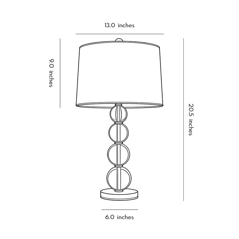 Crystal Ball Table Lamp - Modern Fabric Cylinder Shade for Stylish Lighting