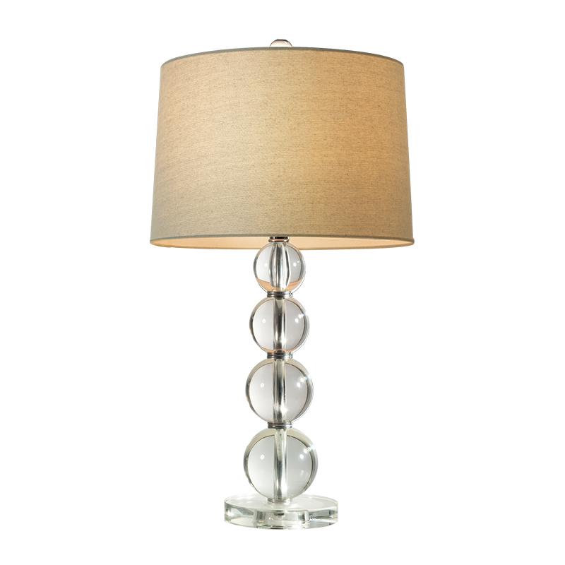 Crystal Ball Table Lamp - Modern Fabric Cylinder Shade for Stylish Lighting
