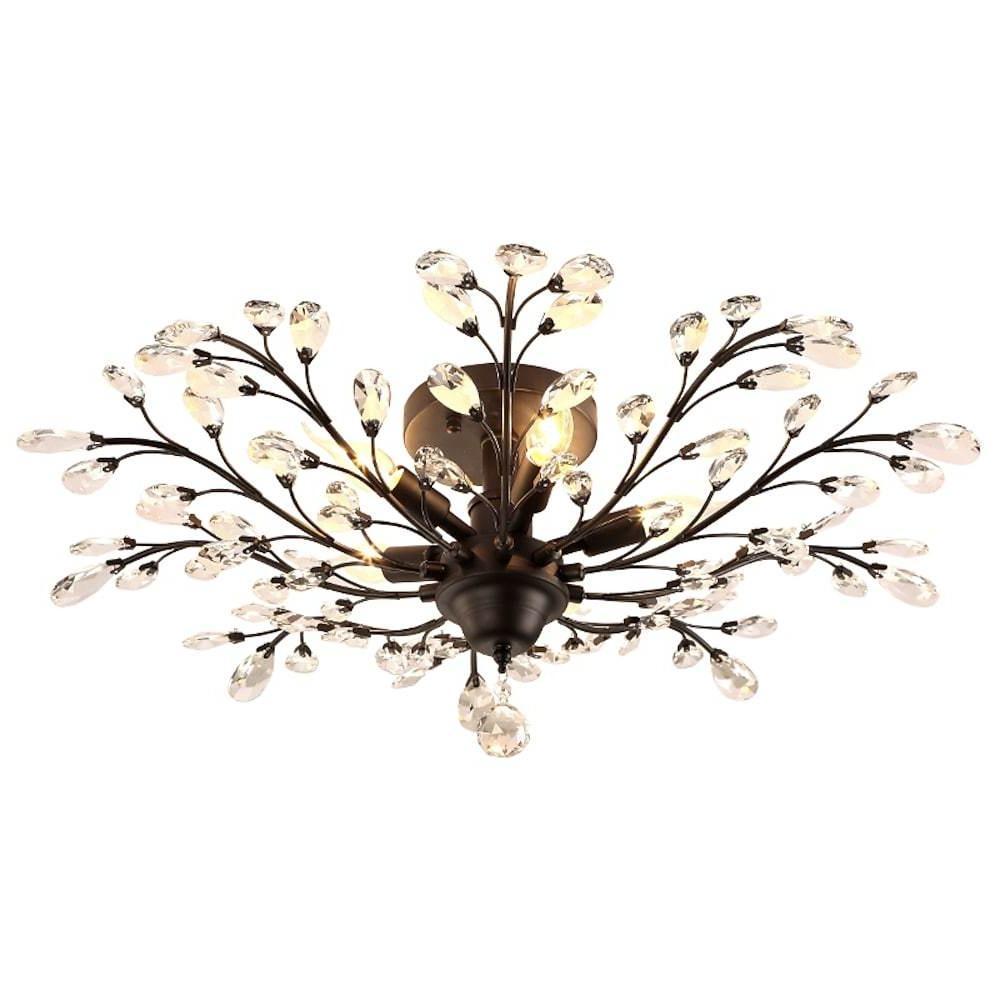 Crystal Branch Chandelier Flower Ceiling Light - Modern Contemporary Design