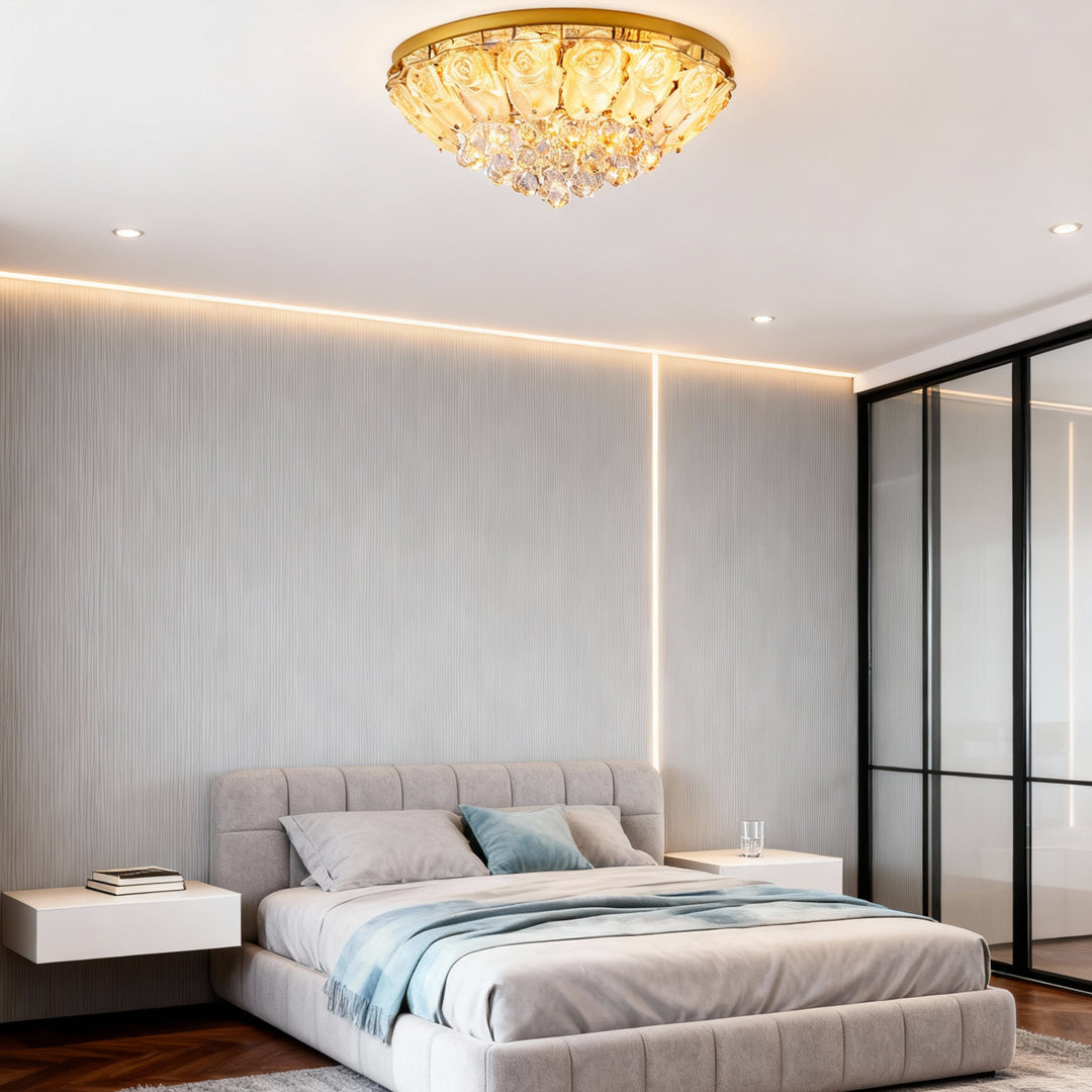 Crystal Ceiling Light Flush Mount French Luxury Lamp