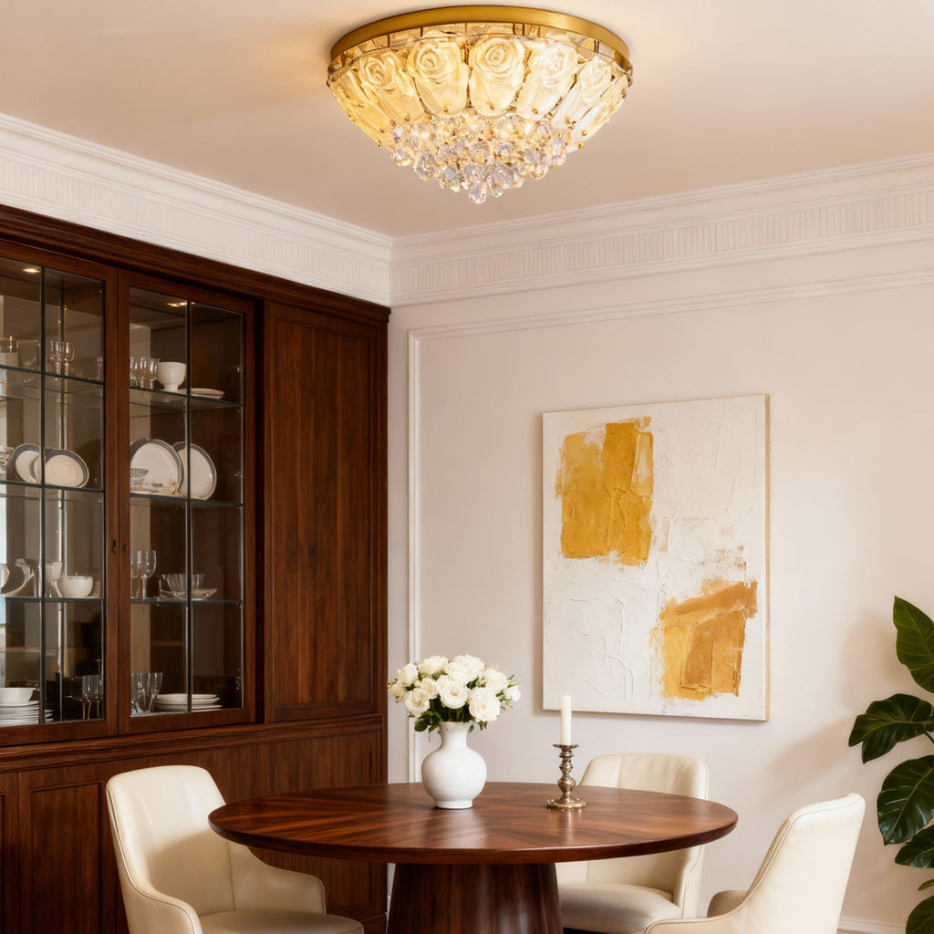 Crystal Ceiling Light Flush Mount French Luxury Lamp