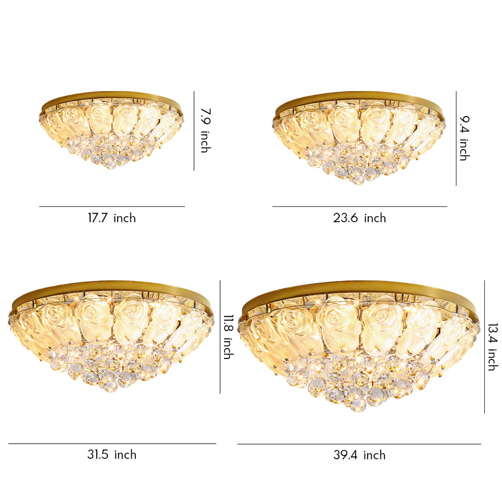 Crystal Ceiling Light Flush Mount French Luxury Lamp
