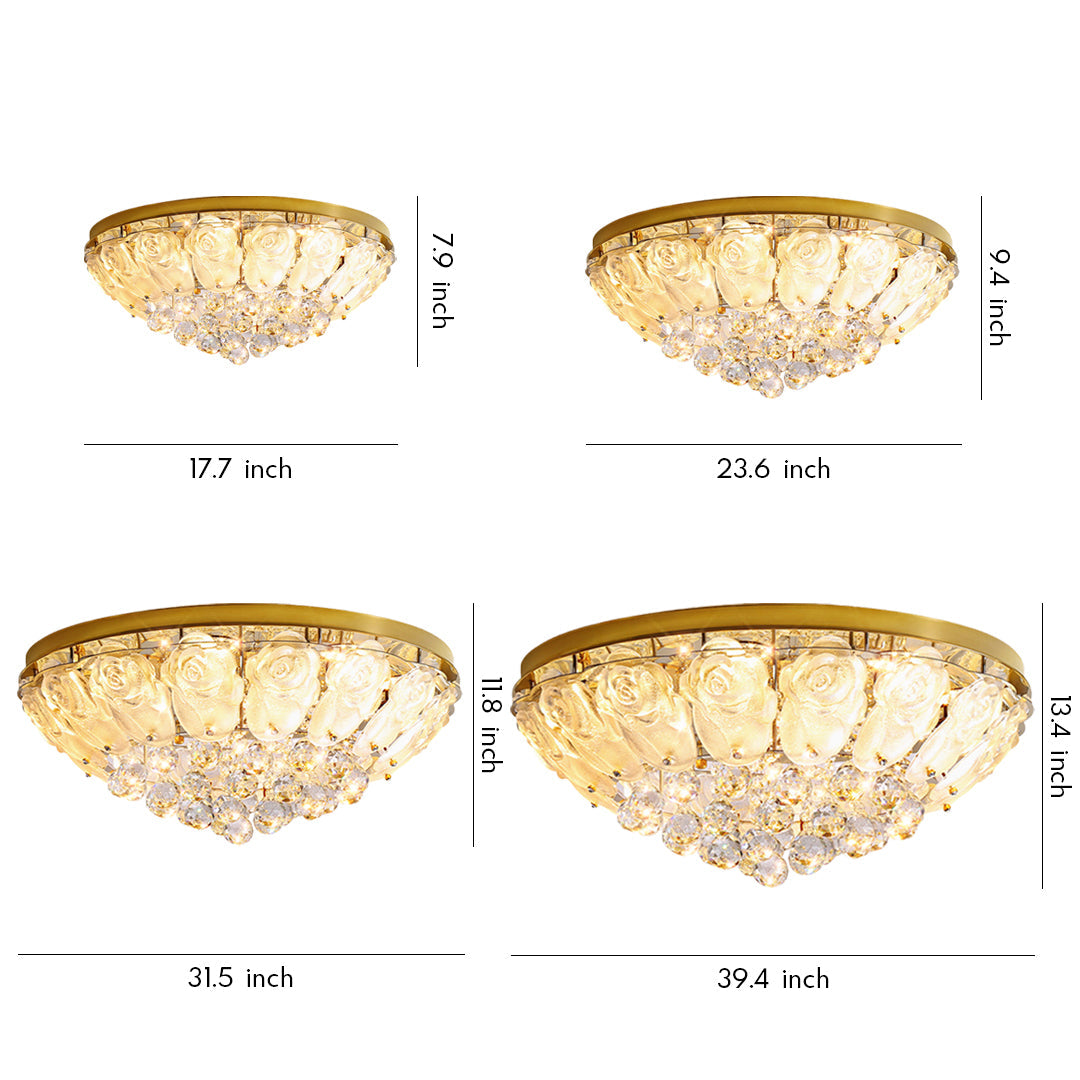Crystal Ceiling Light Flush Mount French Luxury Lamp