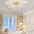 Crystal Dandelion Modern Ceiling Light Fixture - 3-Step Dimming, Elegant Design, LED Compatible, Home Decor Lighting, Living Room Pendant Light