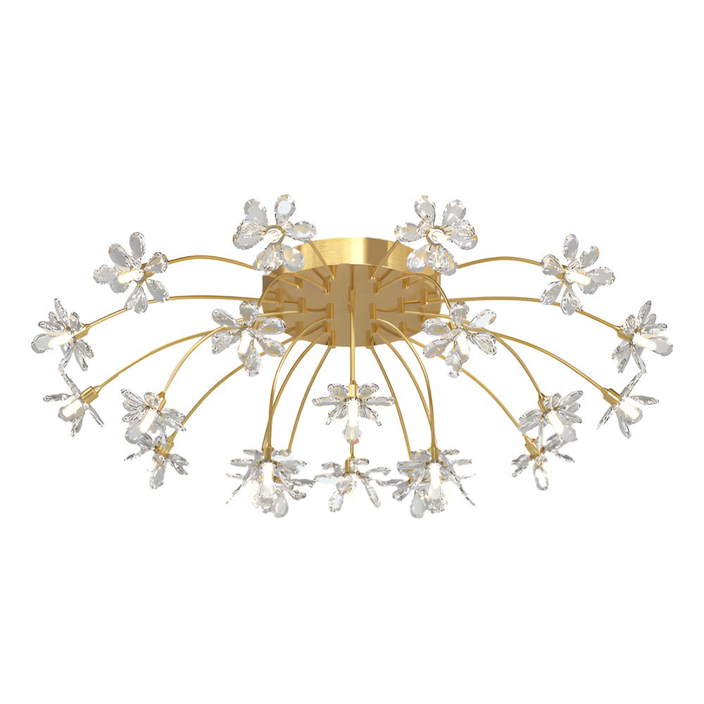 Crystal Dandelion Modern Ceiling Light Fixture - 3-Step Dimming, Elegant Design, LED Compatible, Home Decor Lighting, Living Room Pendant Light