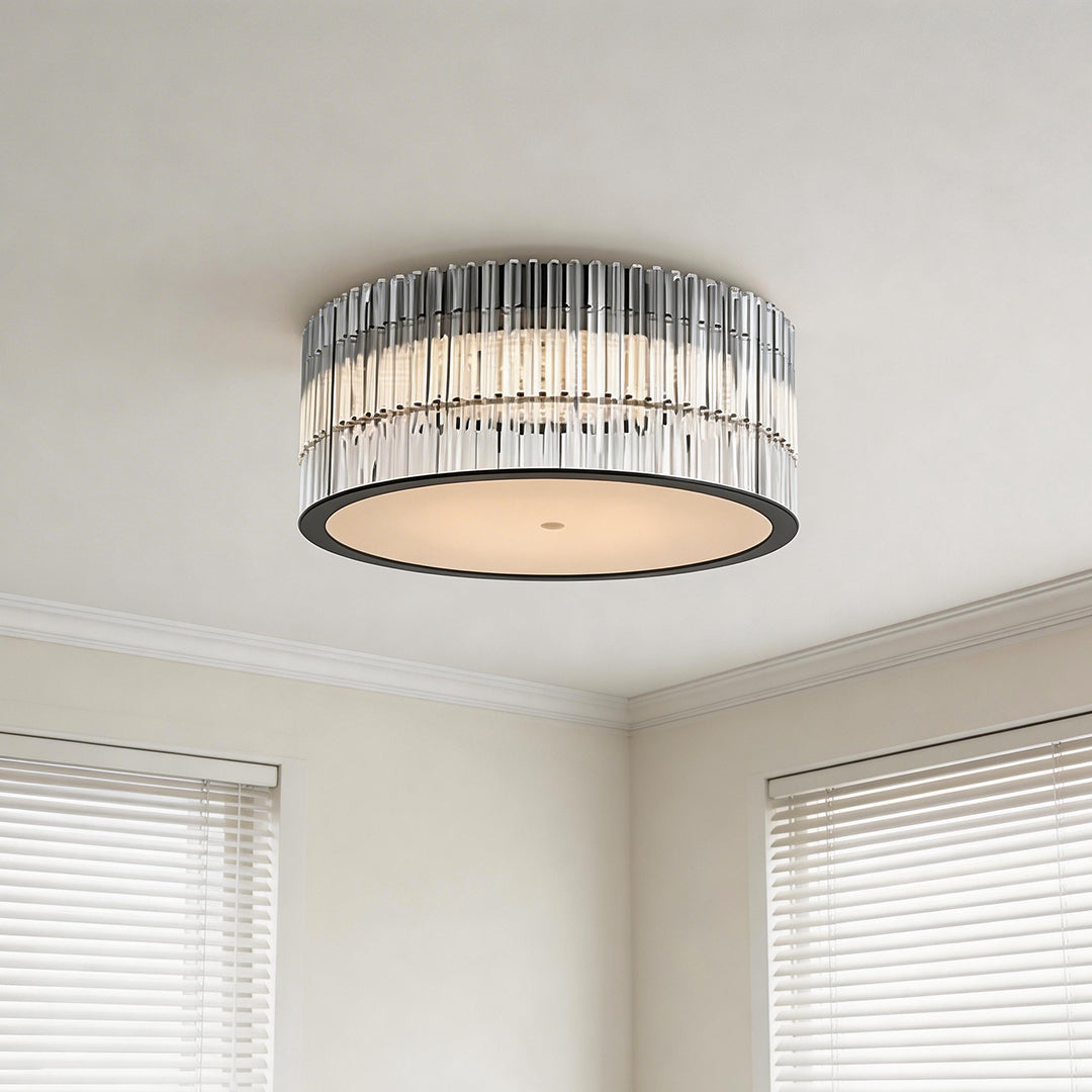 Crystal Flush Mount Ceiling Light Modern Minimalist Glass Fixture