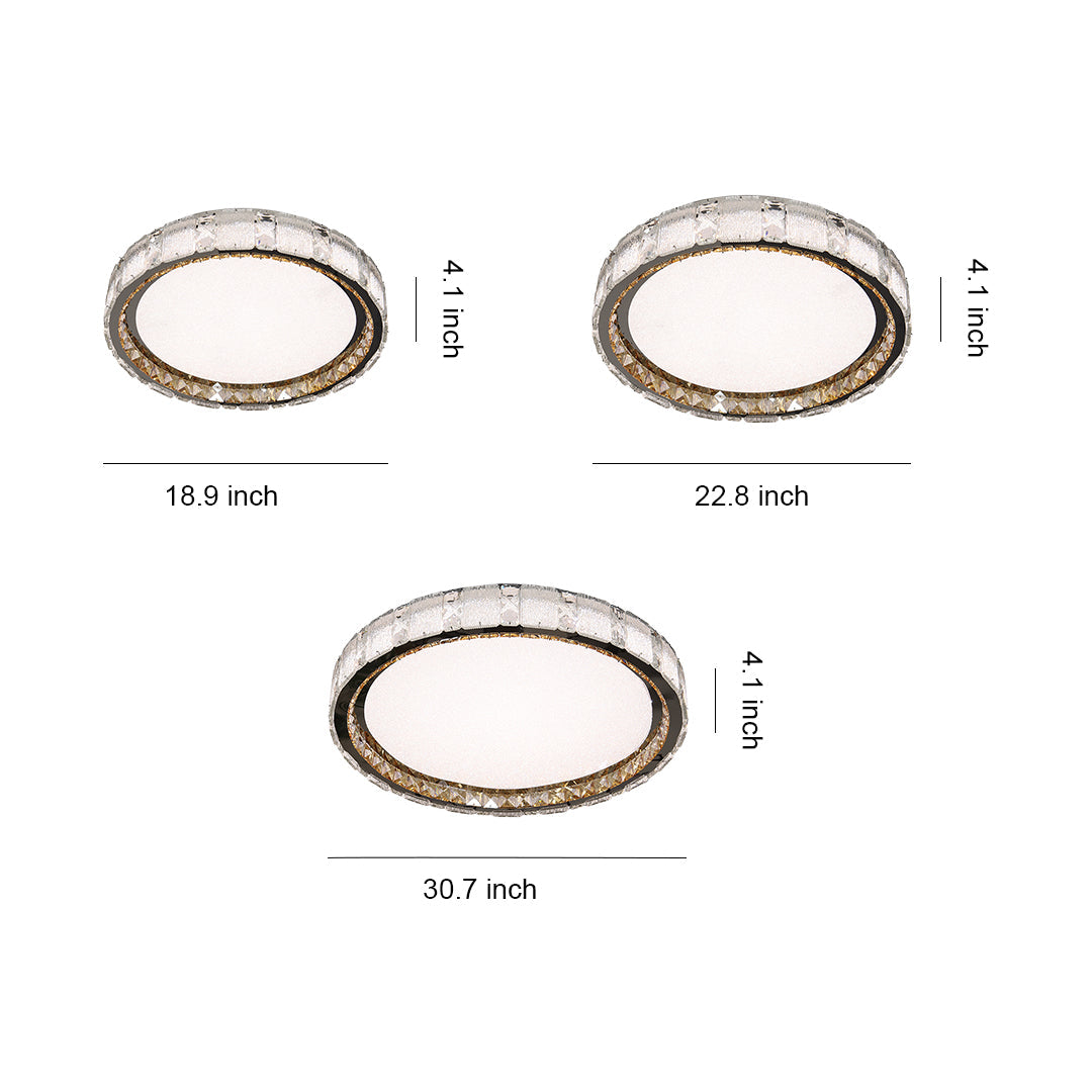 Crystal Flush Mount Ceiling Light - Minimalist Luxury Lighting Solution