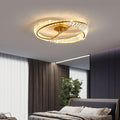 Luxury Gold Mobius Crystal Flush Mount Light Fixture