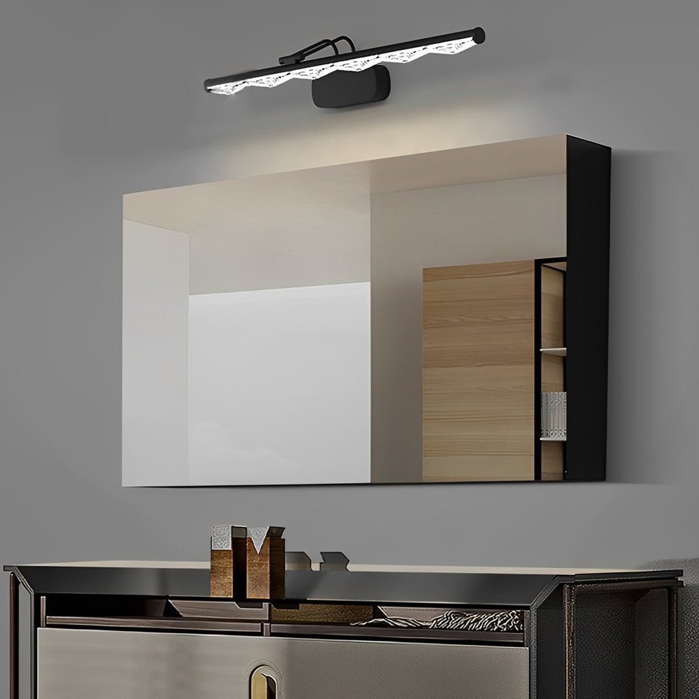Crystal-Like Bathroom Vanity Light with Multi-Faceted Prismatic Acrylic Shade, Modern LED Bathroom Lighting, Elegant Wall Sconce Fixture, Glamorous Aesthetic Light for Makeup, Stylish Home Decor, Bright Illuminating Light for Vanity Area, Contemporary Cry