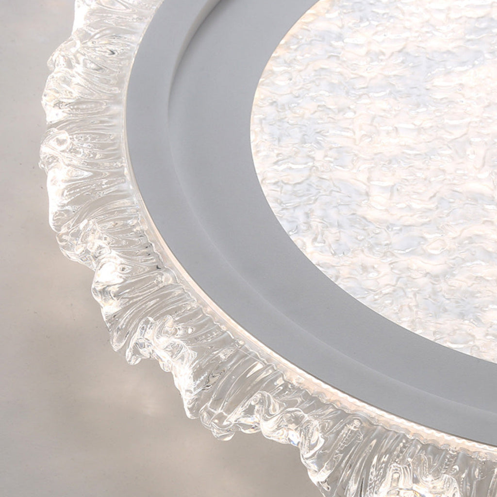 White Round LED Ceiling Light - Ultra-Thin Flush Mount, Full Spectrum Lighting