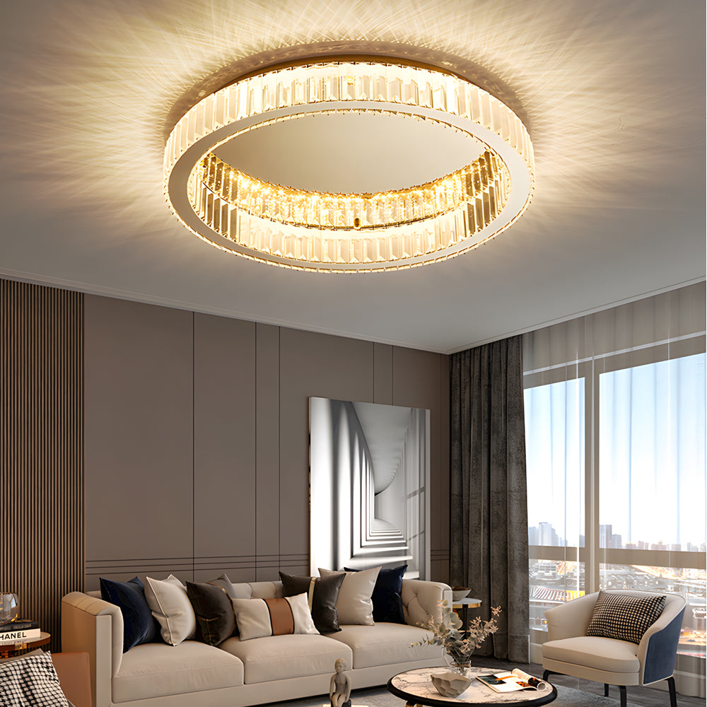 Crystal Ring Ceiling Light - Modern Dimmable LED Luxury Fixture