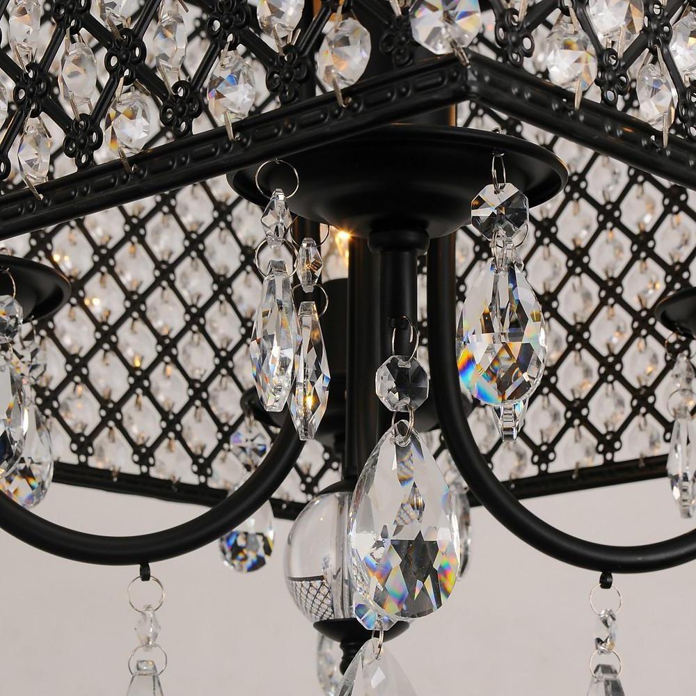 Square Electroplated Metal LED Pendant Chandelier - Nordic Design Light