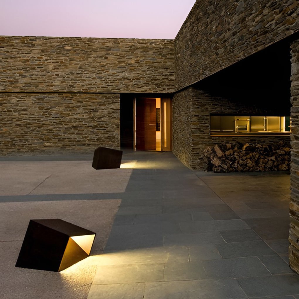 Cube Path Light - Geometric Outdoor Landscape Lighting for Garden and Walkway