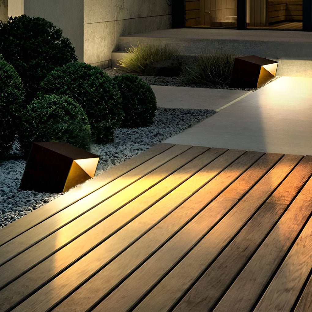 Cube Path Light - Geometric Outdoor Landscape Lighting for Garden and Walkway