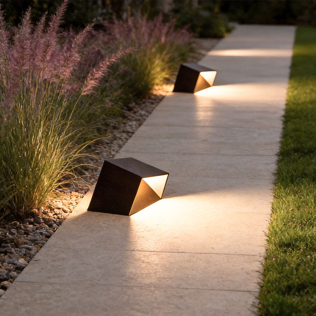 Cube Path Light - Modern Outdoor Landscape Geometric Lighting, Energetic LED Accent for Gardens & Pathways