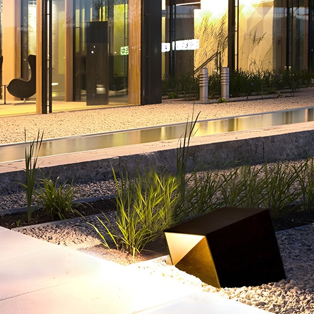 Cube Path Light - Geometric Outdoor Landscape Lighting for Garden and Walkway