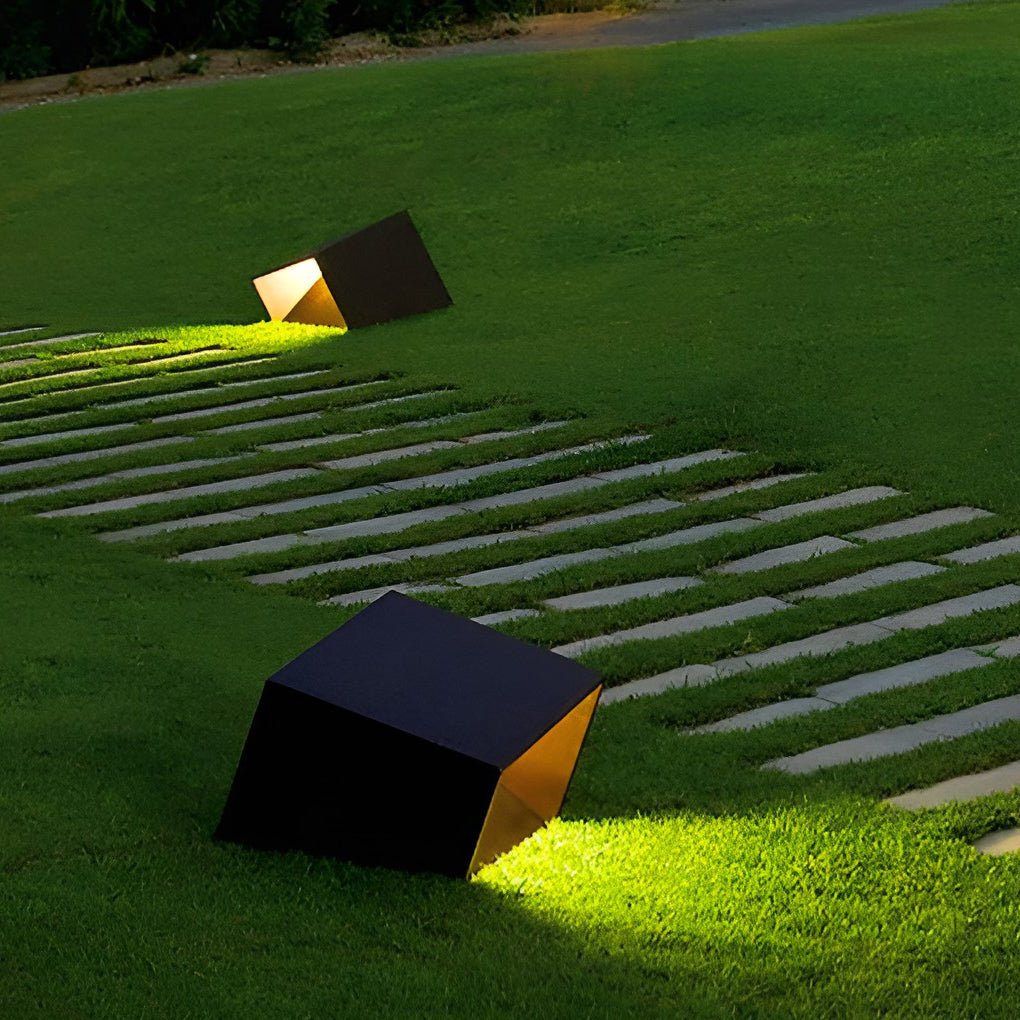 Cube Path Light - Geometric Outdoor Landscape Lighting for Garden and Walkway