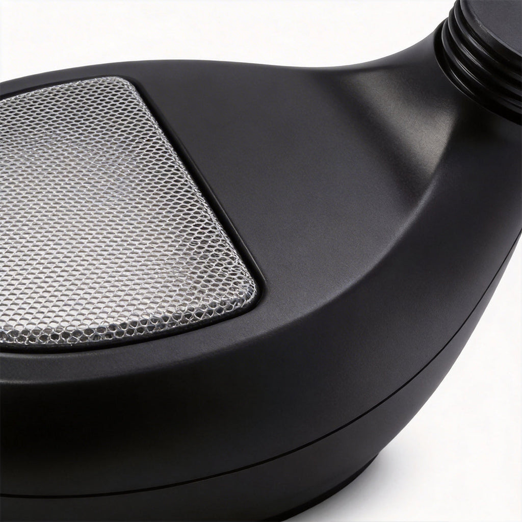Curved Bollard Light - Minimalist Solar-Powered Black Aluminum Lamp