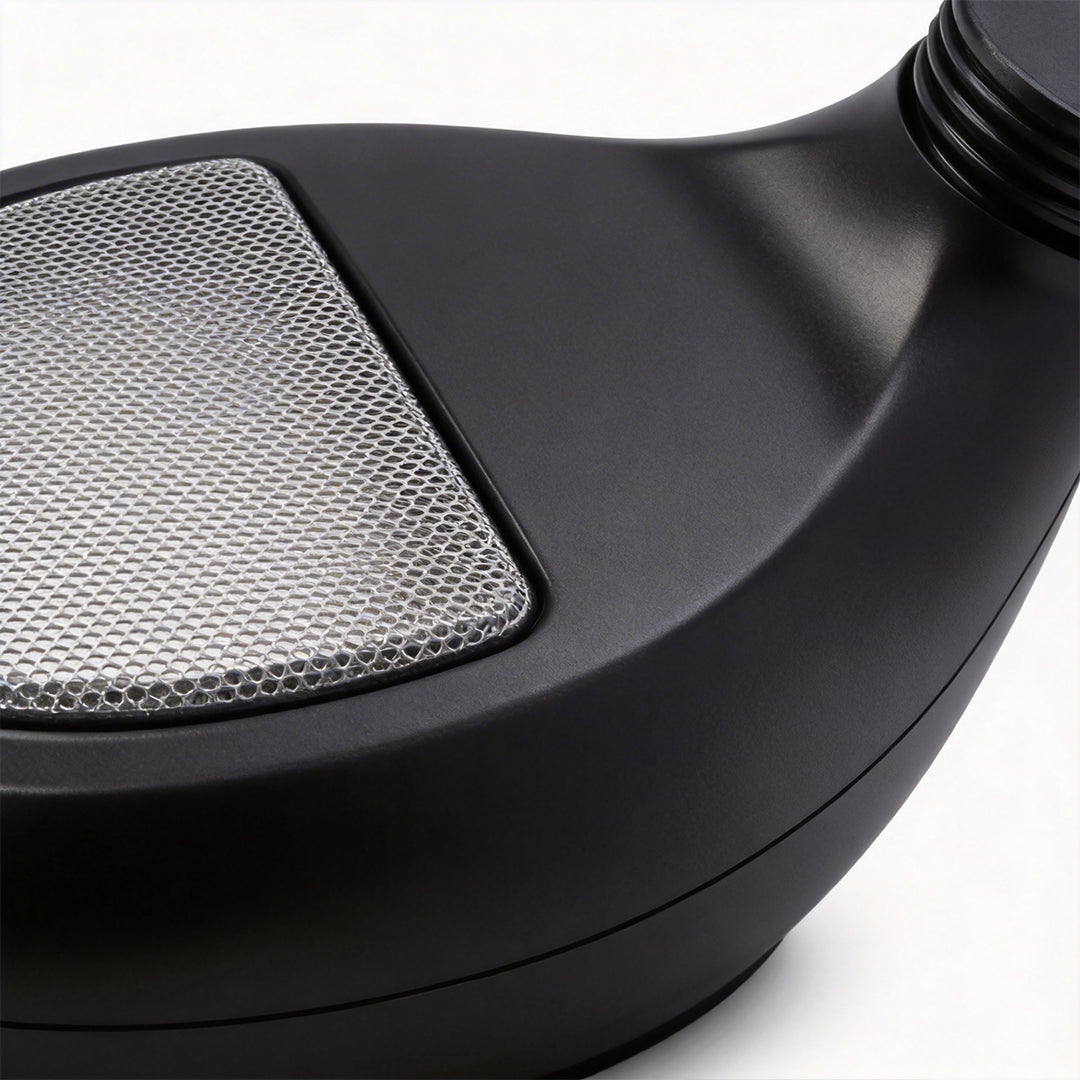 Curved Bollard Light - Minimalist Solar-Powered Black Aluminum Lamp