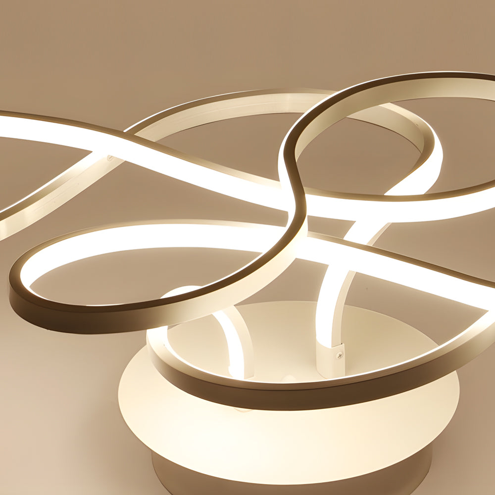 Curve Ceiling Light - Simple Geometric Metal LED Fixture