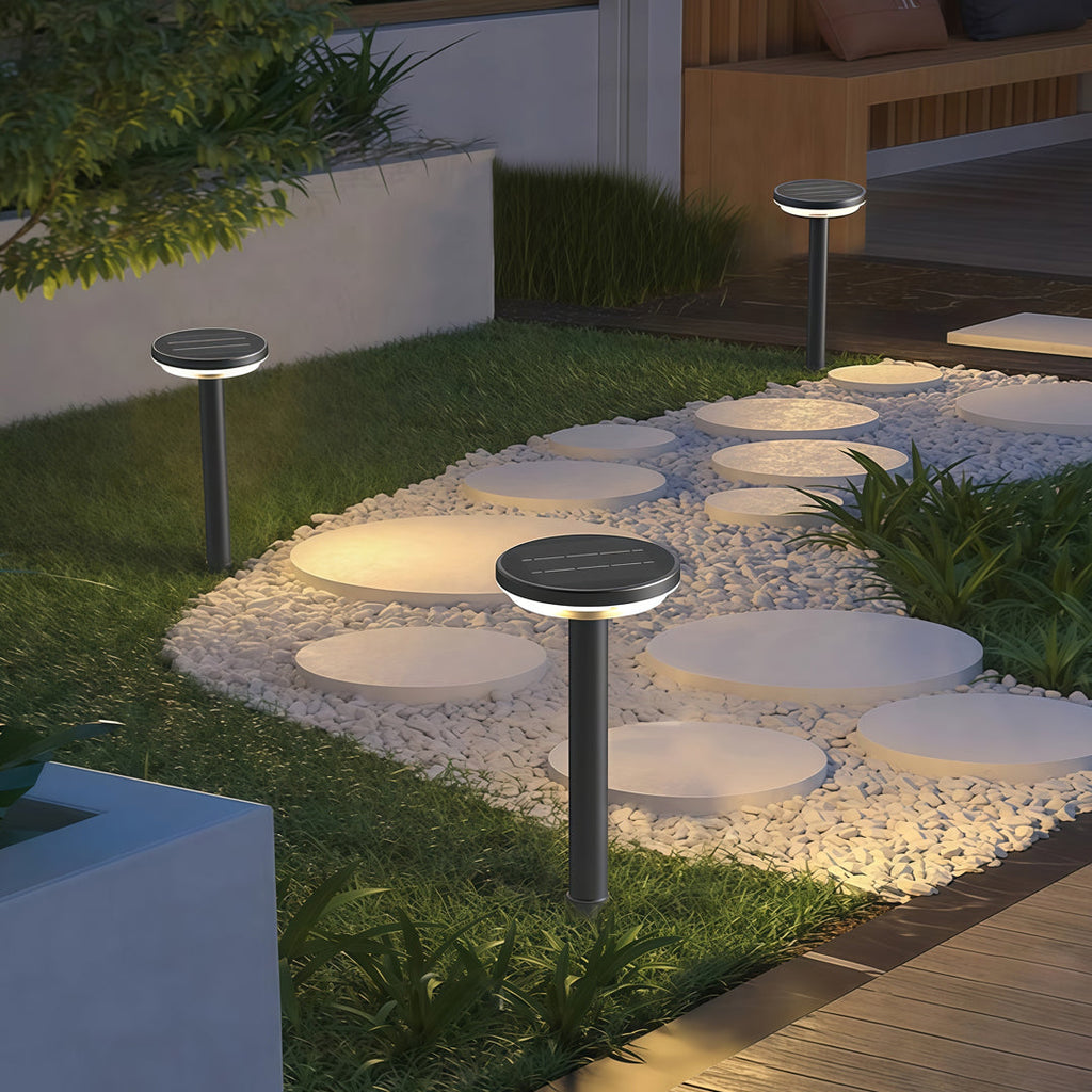 Path Light Solar Outdoor Waterproof Black LED Light - Energy Efficient Solar Lighting for Walkways and Gardens