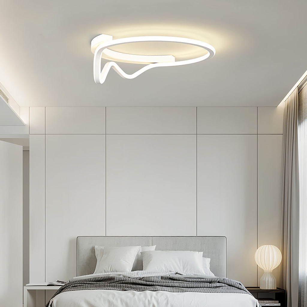 Geometric Minimalist LED Flush Mount Light