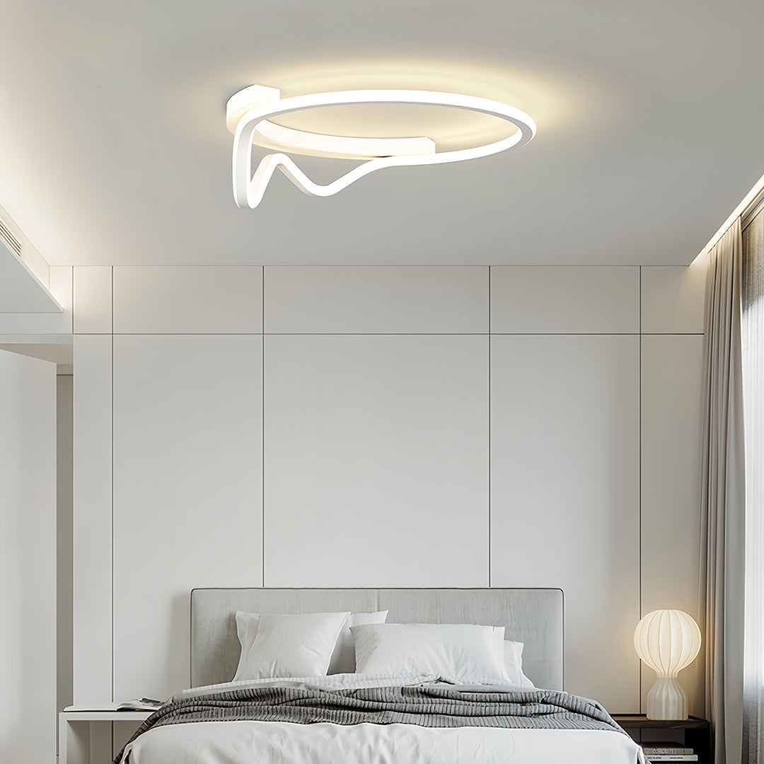 Geometric Minimalist LED Flush Mount Light