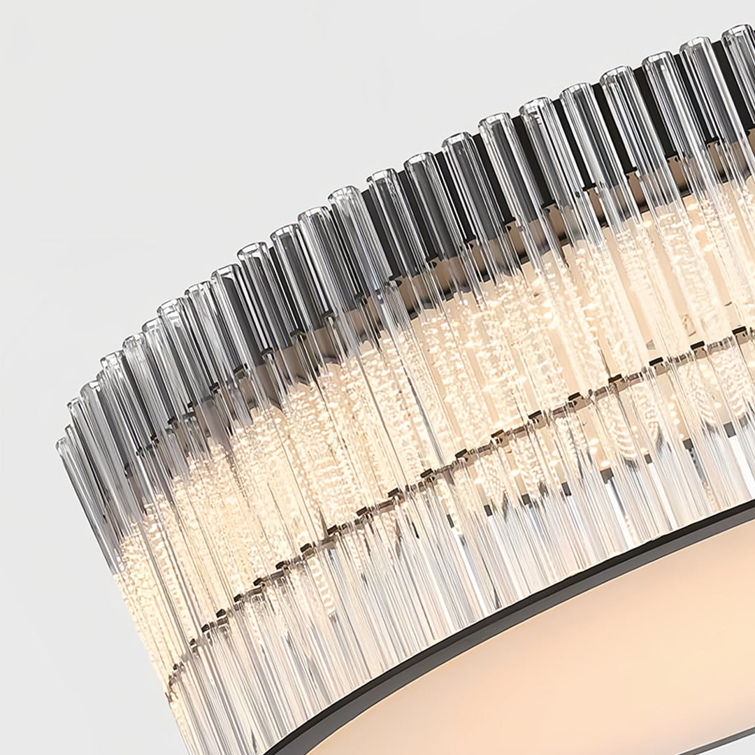 Modern Minimalist Crystal Flush Mount Light Fixture