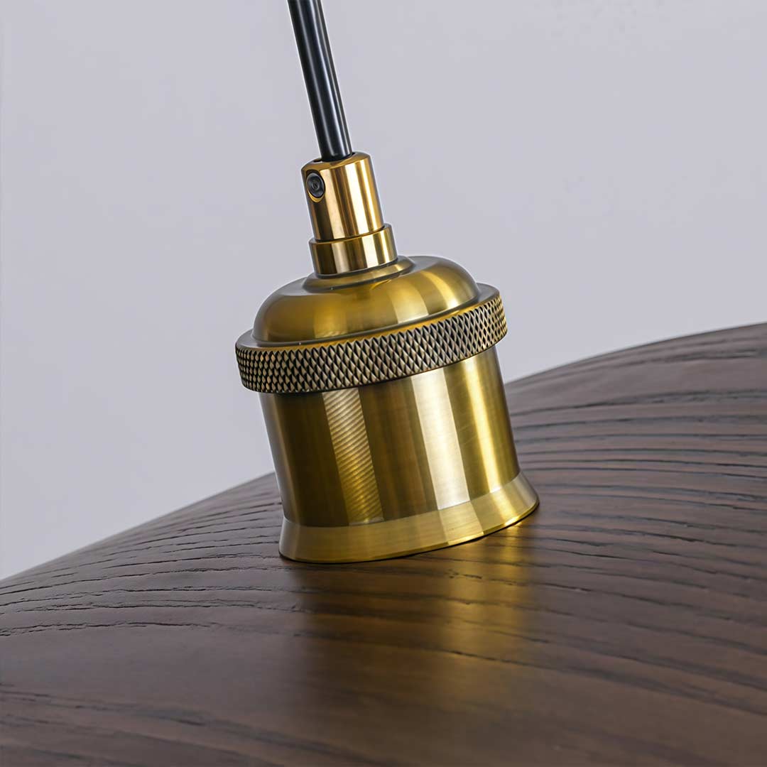 Curved Walnut Wood Pendant Light - Wabi-Sabi Bar Lamp