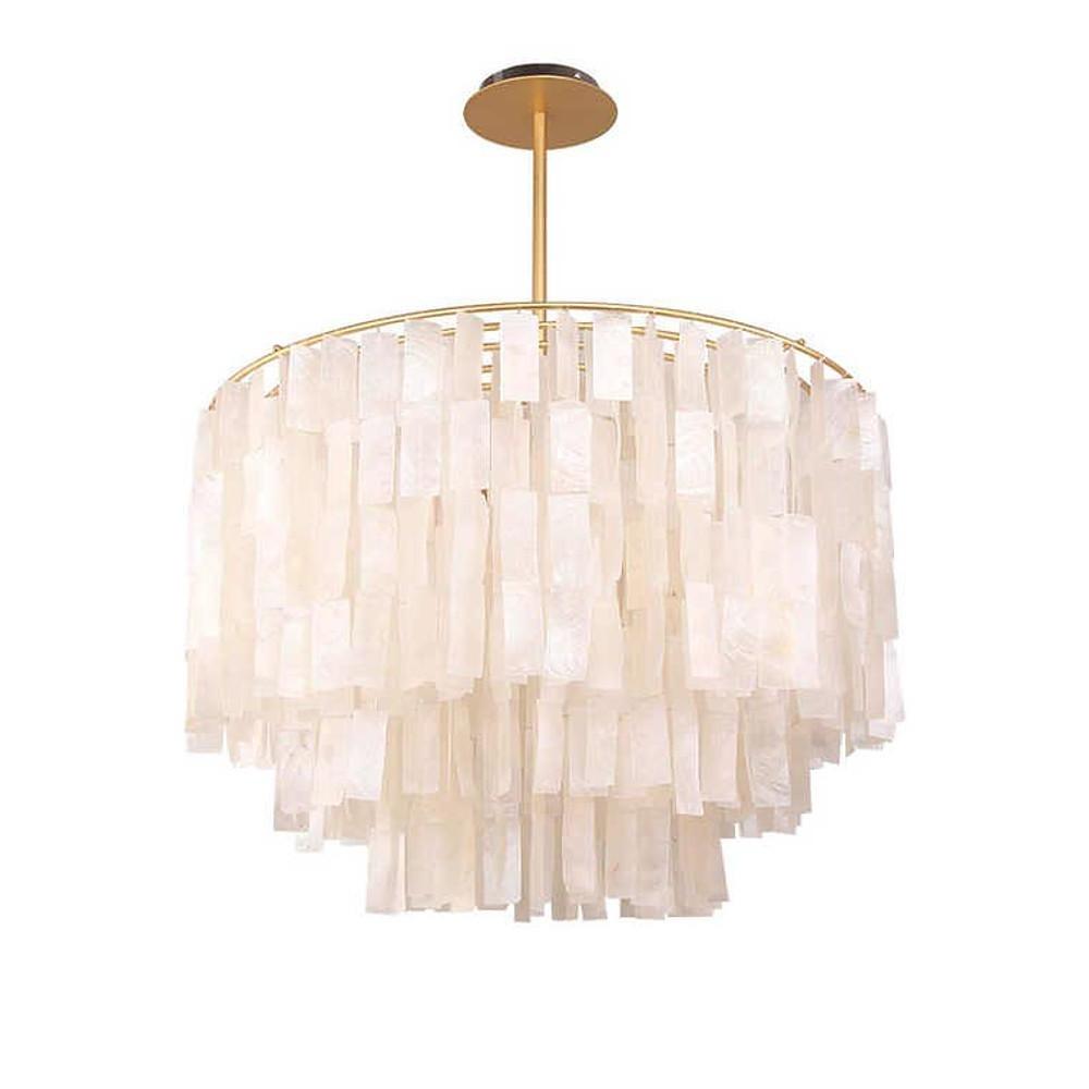 Modern Shell Chandeliers - Rustic Capiz Lighting Decor