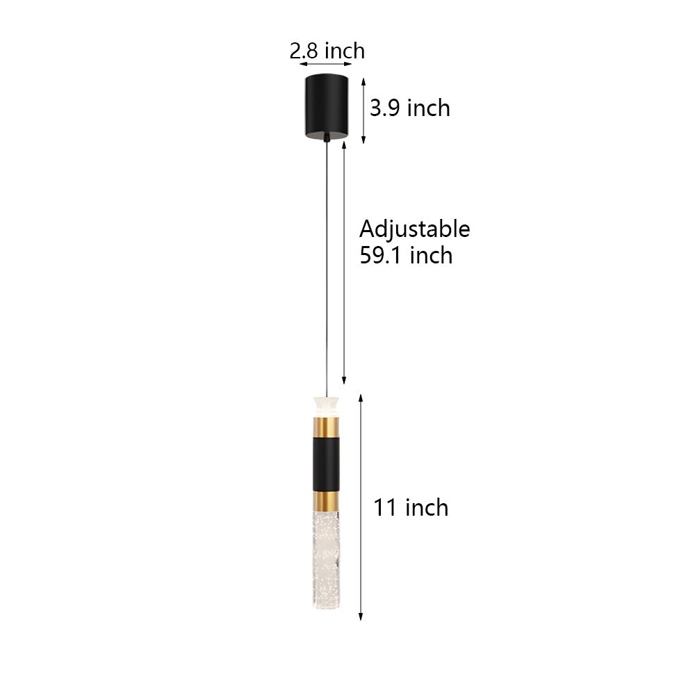 Modern LED Pendant Light - Cylinder Three Step Dimming Hanging Lamp