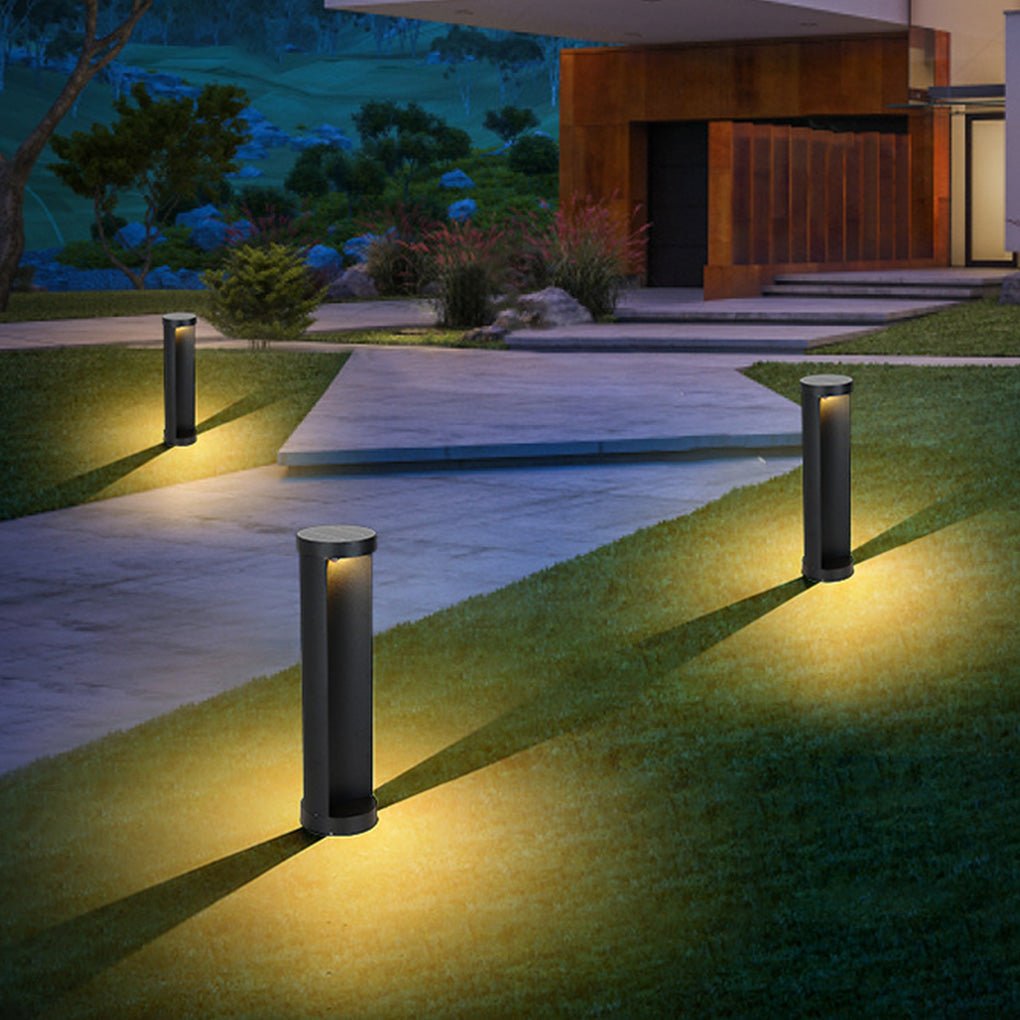 Modern LED Bollard Lights - Outdoor Cylindrical Lawn Lighting