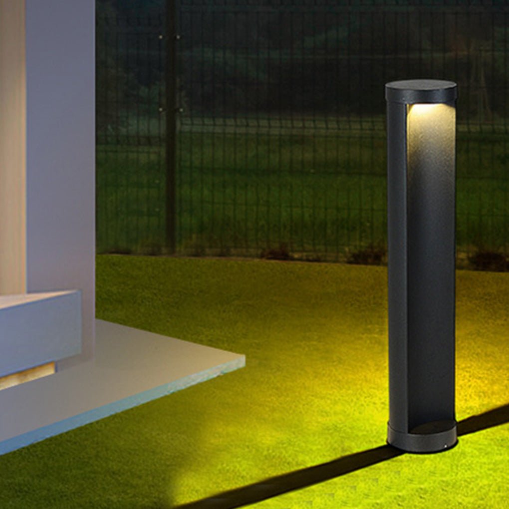 Modern LED Bollard Lights - Outdoor Cylindrical Lawn Lighting