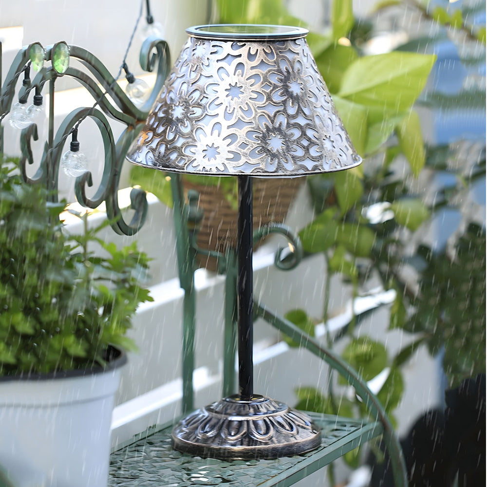 Solar Silver Metal Table Lamp - LED Waterproof Outdoor Lighting

Illuminate your outdoor spaces with this stylish solar silver metal table lamp. Designed for durability, it features LED technology for energy efficiency and brightness. The waterproof desig
