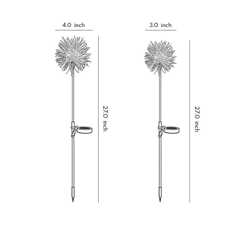 Dandelion Solar Garden Path Lights – Modern Landscape Lighting