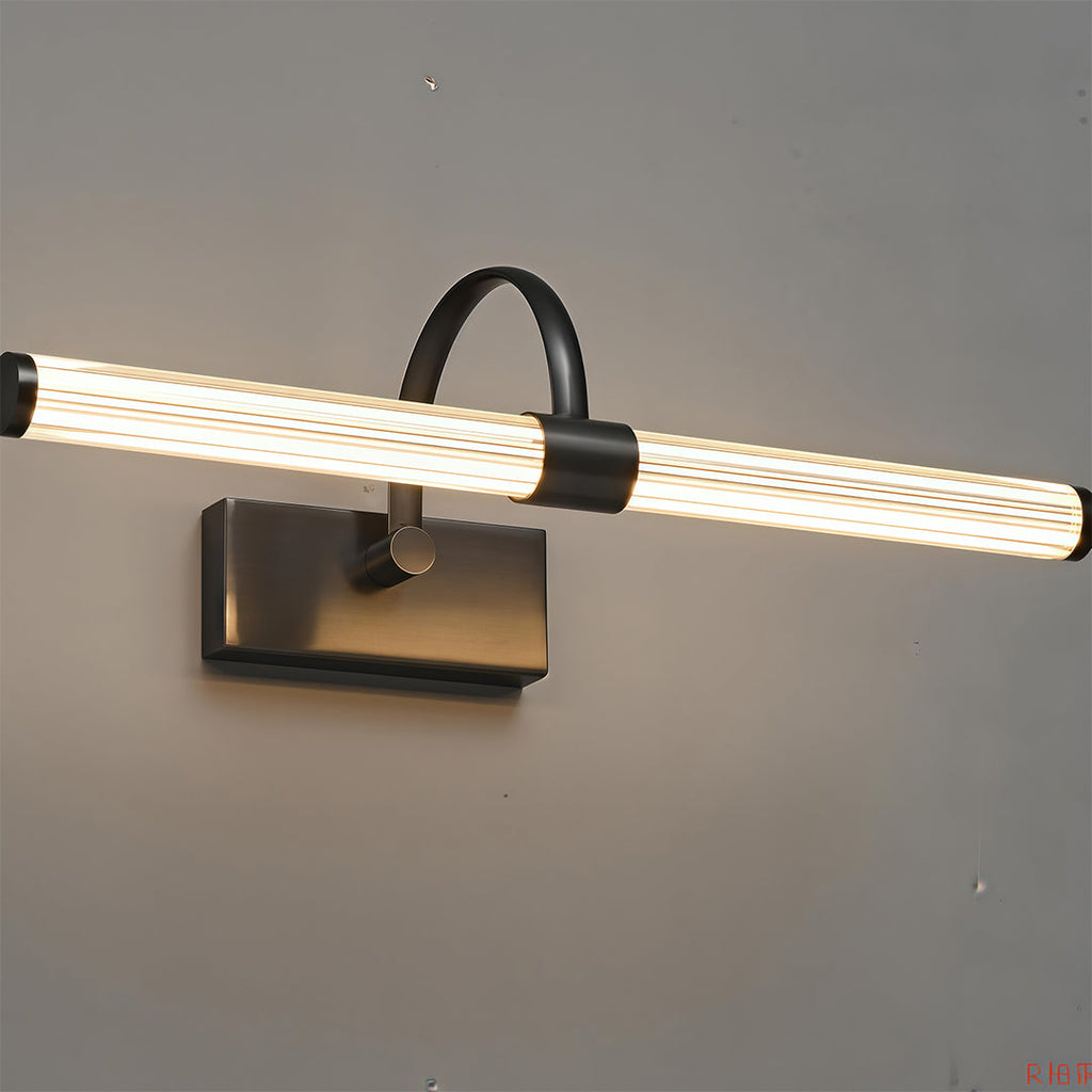 Nordic Bathroom Vanity Wall Light Full Copper Long Bar Light Modern Bathroom Lighting Fixture Stylish Bathroom Sconce Energy-Efficient LED Mirror Light Adjustable Brightness Waterproof Design for Home Decor Elegant Copper Finish Vanity Lighting Fixture