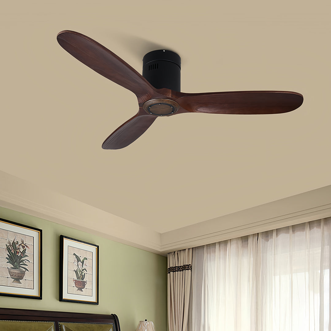 3-Blade DC Motor Ceiling Fan with Light & Remote Control – Quiet Operation