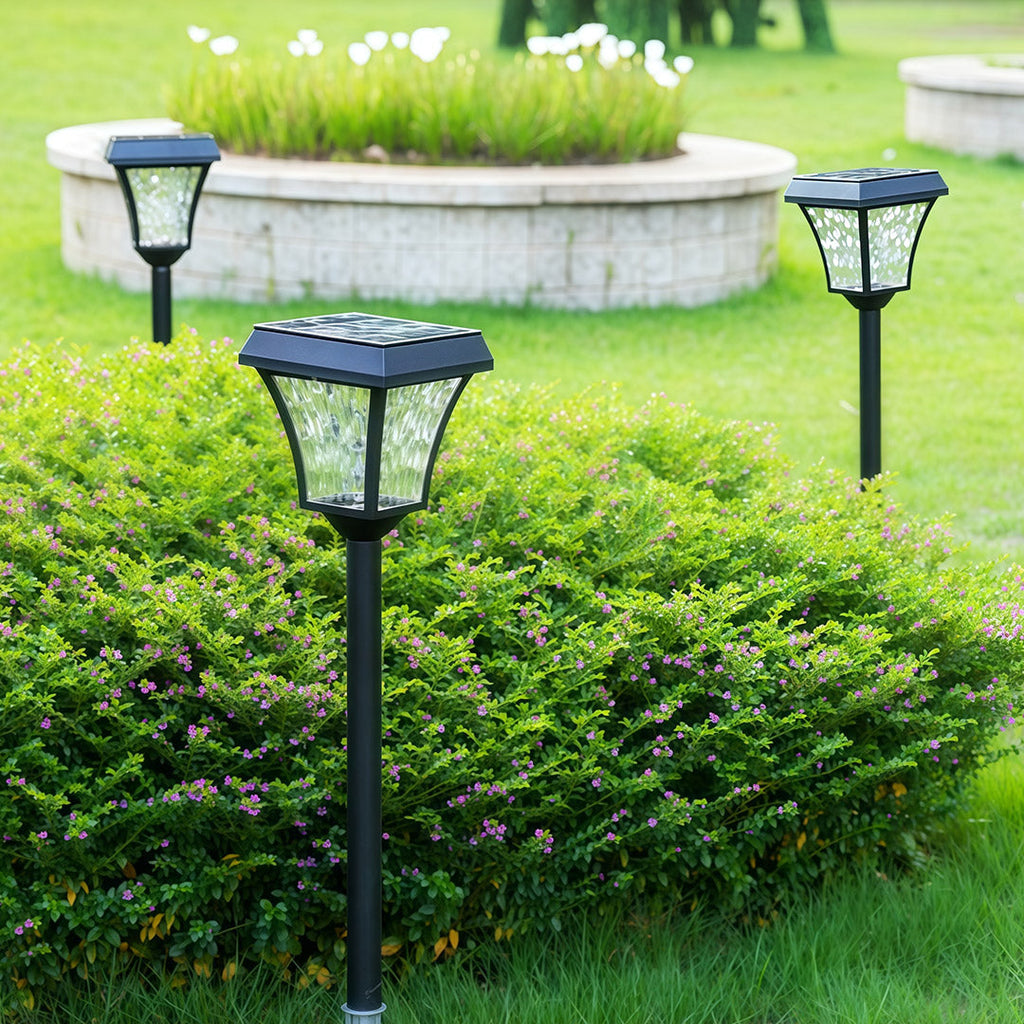 Title: Waterproof Solar Path Lights - Stylish Outdoor Lighting

Description: Illuminate your garden, pathway, or driveway with our Waterproof Solar Path Lights. These energy-efficient outdoor solar lights feature durable, weather-resistant construction fo